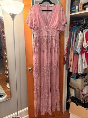 Altar'd State | Dresses | Altard State Adernlia Mauve Pink Brown Floral  Maxi Dress New | Poshmark